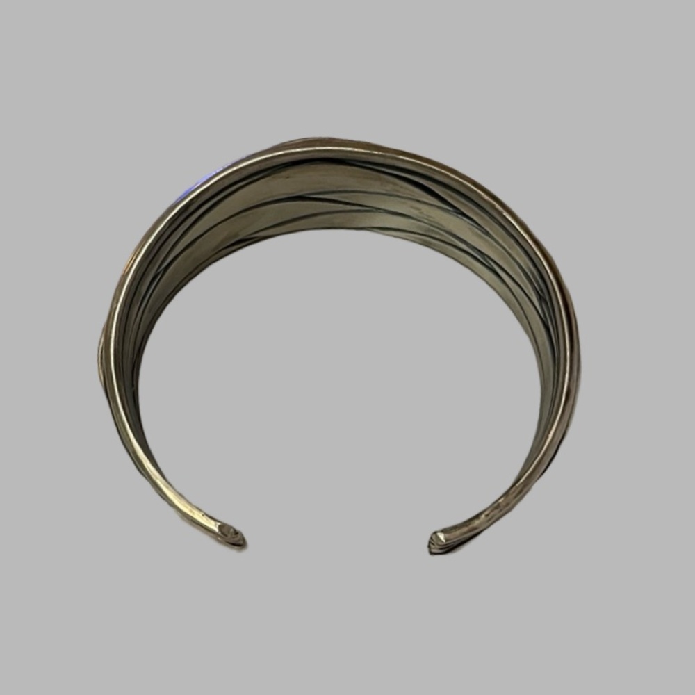 Artisan Designed Modern Sterling Silver Cuff Bracelet - Picture 4 of 12